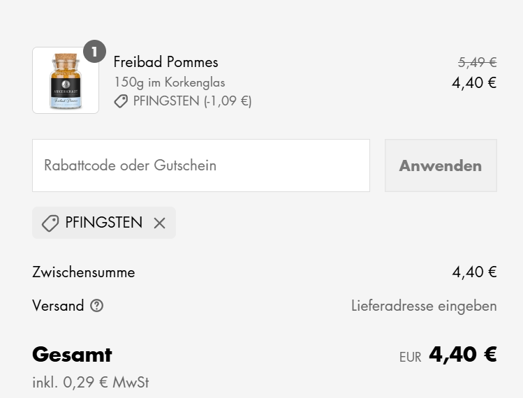 Ankerkraut Rabattcode anwenden