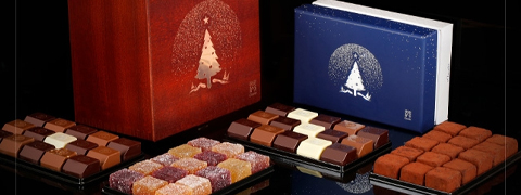 Französischen Schokoladen Geschenken zu Weihnachten