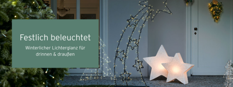 Winterlicher Lichterglanz für drinnen & draußen