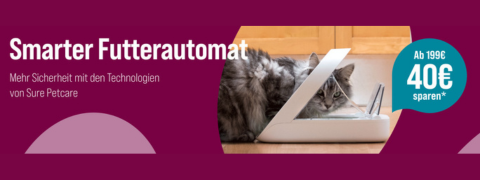 Erhalte 40€ Rabatt ab 199€ auf den Surefeed Futterautomat