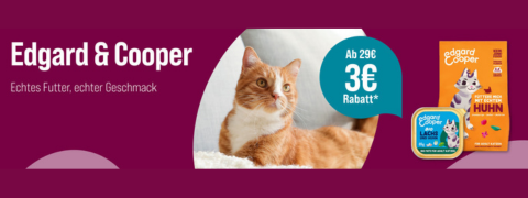 Erhalte 3€ Rabatt auf Katzenfutter von Edgard & Cooper!