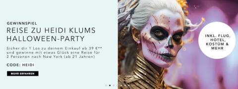 Verlosung: Traumhafte Halloween-Reise zu Heidi Klums Party