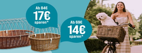  22€ Nachlass bei Zooroyal auf Aumüller Fahrrad-Tierkörbe ab 109€