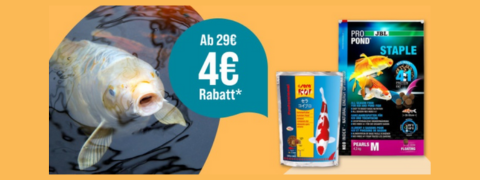 4€ Gutschein für Teichfutter bei ZooRoyal: Günstig einkaufen & sparen