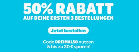 Wolt Gutschein: 50% Rabatt auf deine ersten 3 Bestellungen