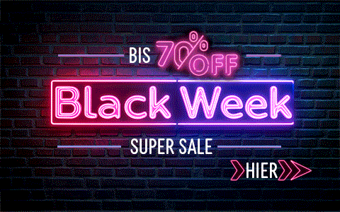 Black Week 2024 mit starken Rabatten bis zu 70% Black Week 2024 mit starken Rabatten bis zu 70%